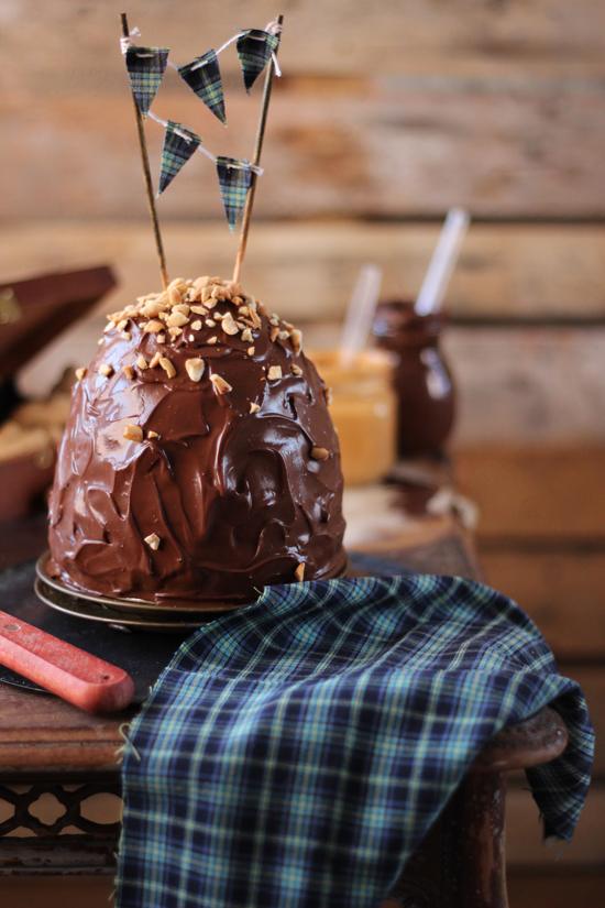 Layer cake de mantequilla de cacahuete 1