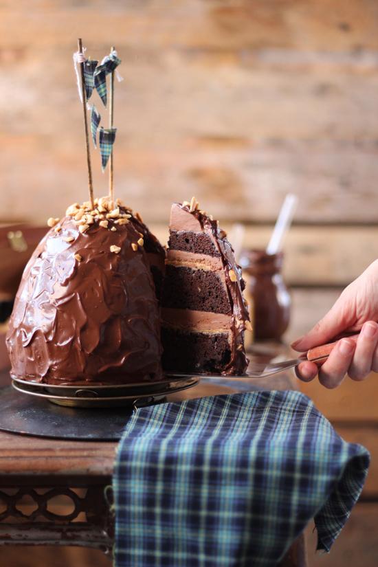 Layer cake de mantequilla de cacahuete 3