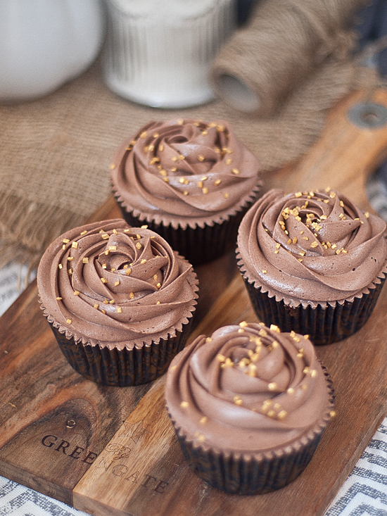 Cupcakes de chocolate y café