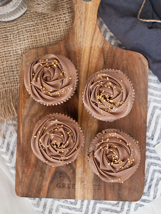 Cupcakes de chocolate y café