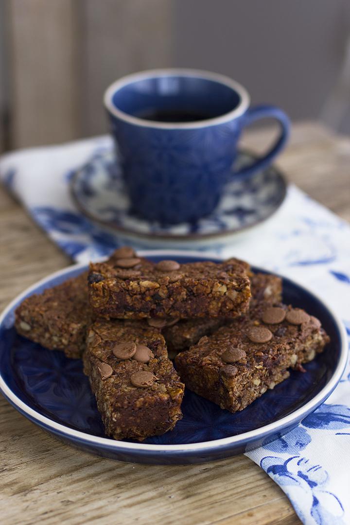 barritas energéticas de chocolate y avena barritas energéticas de chocolate y avena