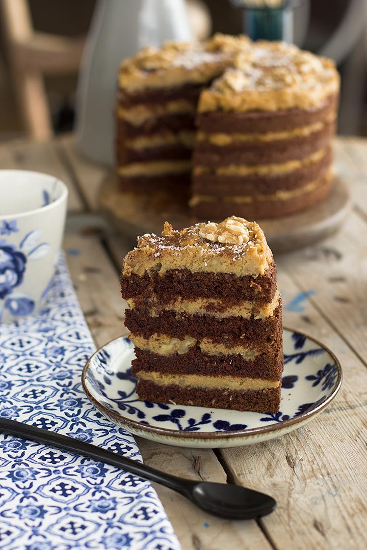 Pastel German Chocolate Cake de Coco, Nueces y Chocolate Pastel German Chocolate Cake de Coco, Nueces y Chocolate