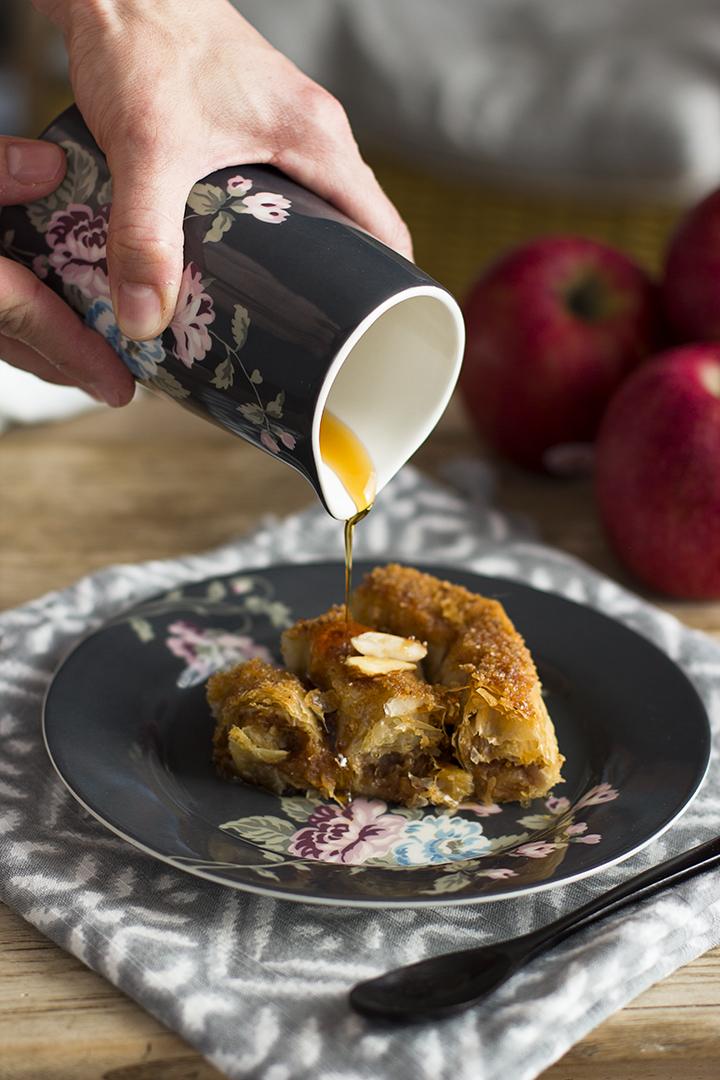 Tarta de manzana y masa filo - Receta fácil 30 minutos
