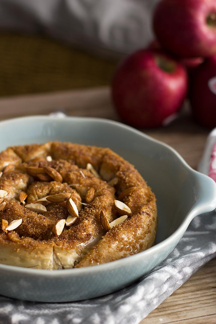 Tarta de manzana y masa filo - Receta fácil 30 minutos