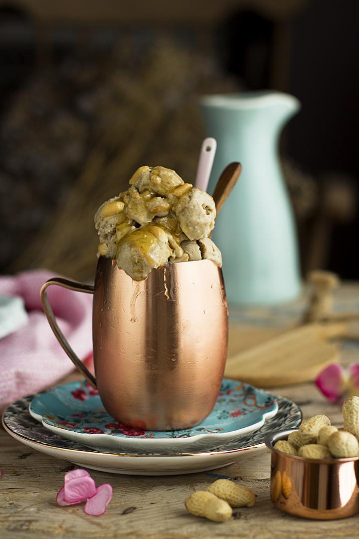 Helado de mantequilla de cacahuete saludable healthy Helado de mantequilla de cacahuete saludable healthy