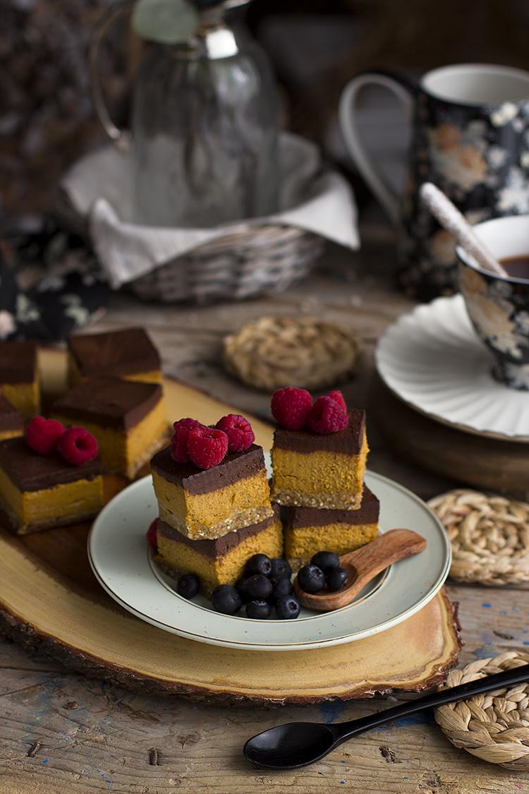 Cuadraditos de Calabaza y Chocolate Healthy Receta fácil Cuadraditos de Calabaza y Chocolate Healthy Receta fácil
