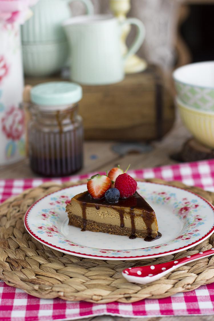 Cheesecake de Caramelo saludable con ingredientes sencillos Cheesecake de Caramelo saludable con ingredientes sencillos