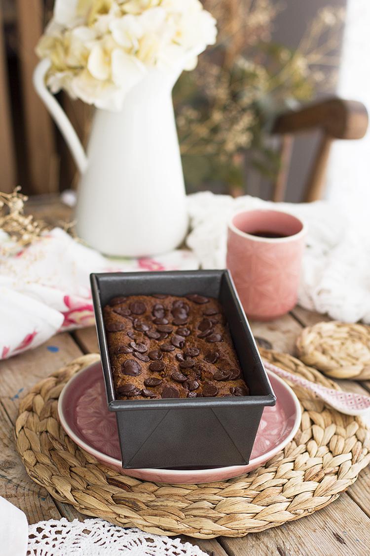 Plum Cake de Plátano y Chocolate Vegano y Saludable Plum Cake de Plátano y Chocolate Vegano y Saludable