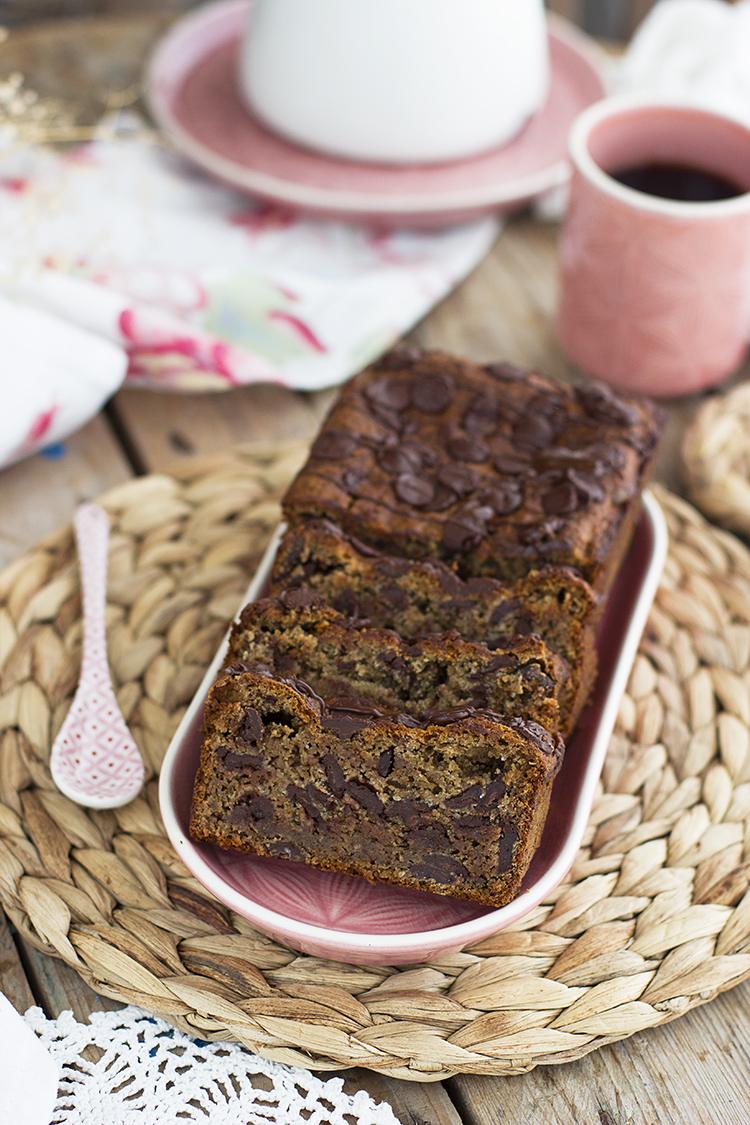 Plum Cake de Plátano y Chocolate Vegano y Saludable Plum Cake de Plátano y Chocolate Vegano y Saludable