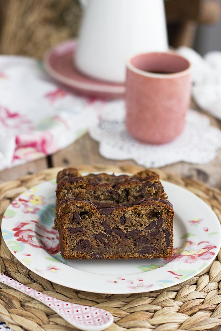 Plum Cake de Plátano y Chocolate Vegano y Saludable Plum Cake de Plátano y Chocolate Vegano y Saludable