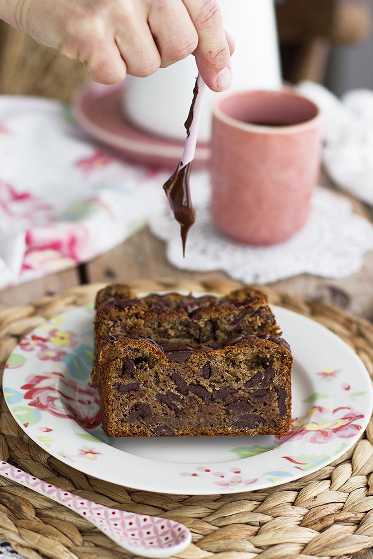 Plum Cake de Plátano y Chocolate Vegano y Saludable Plum Cake de Plátano y Chocolate Vegano y Saludable