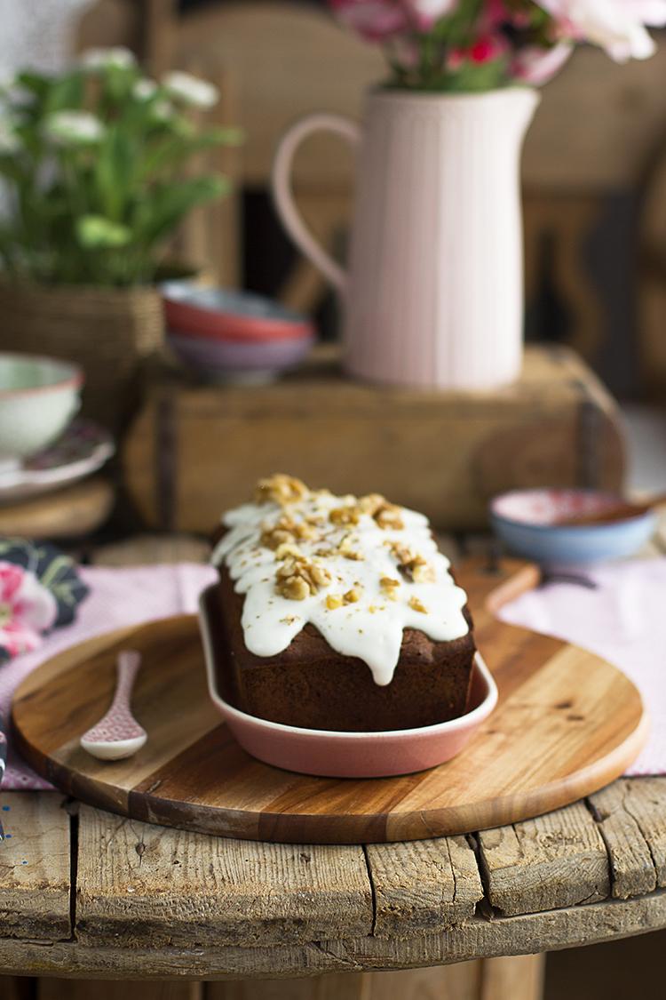 Plum cake de Canela Saludable sin gluten, sin leche, sin huevos
