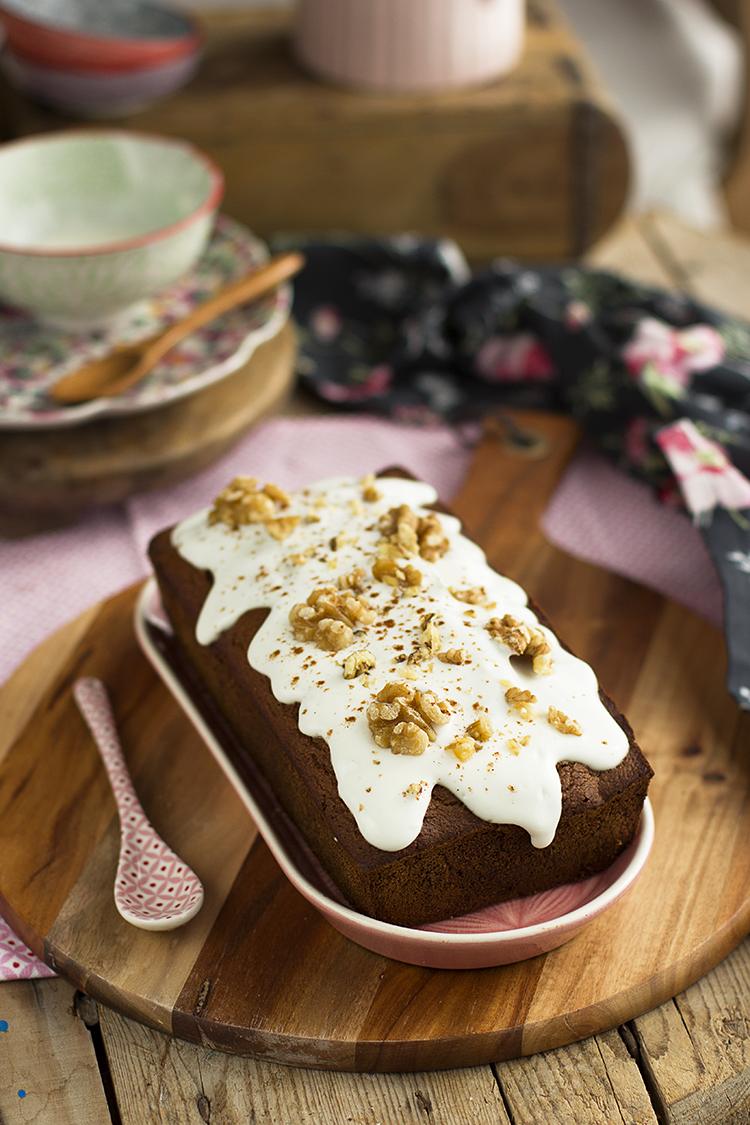 Plum cake de Canela Saludable sin gluten, sin leche, sin huevos