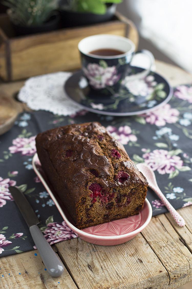 Plum Cake de Frambuesa y Chocolate super sano y delicioso Plum Cake de Frambuesa y Chocolate super sano y delicioso