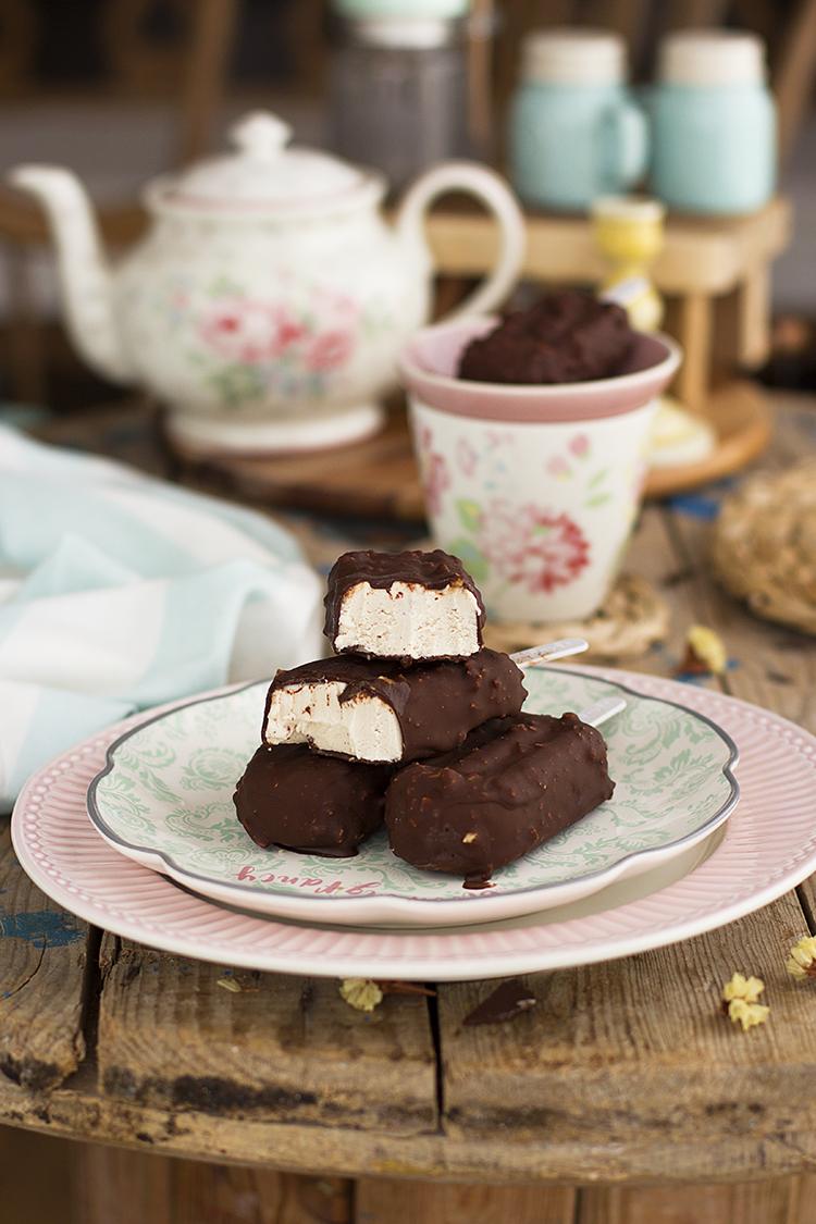 Bombón helado almendrado Saludable Fácil y sencillo de hacer Bombón helado almendrado Saludable Fácil y sencillo de hacer