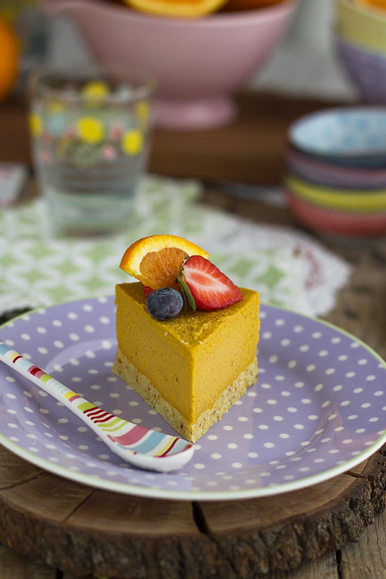 Tarta de Naranja Helada y Saludable rica y fácil de hacer Tarta de Naranja Helada y Saludable rica y fácil de hacer