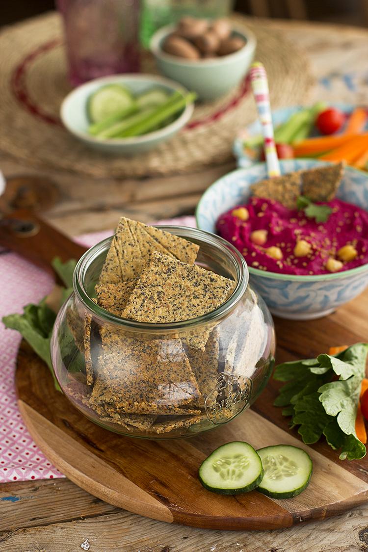 Crackers de semillas receta super sencilla, sana y crujiente Crackers de semillas receta super sencilla, sana y crujiente