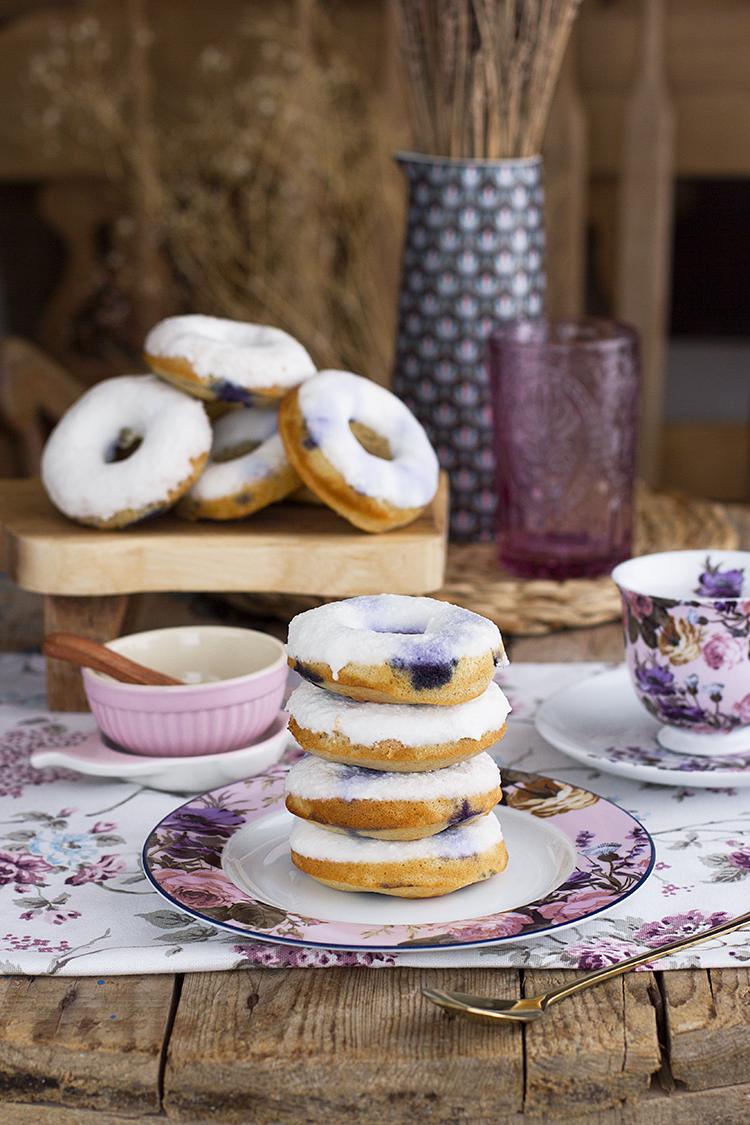 Donuts de Arándanos super jugosos y faciles sin azúcar y sin gluten
