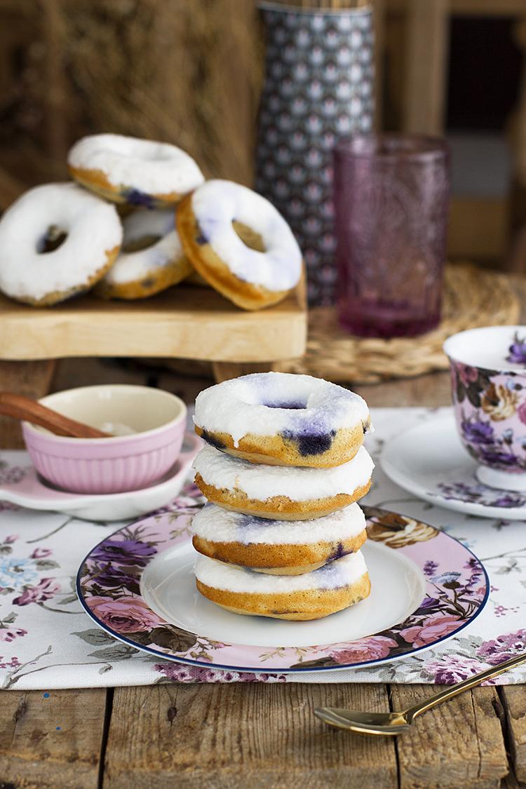 Donuts de Arándanos super jugosos y faciles sin azúcar y sin gluten