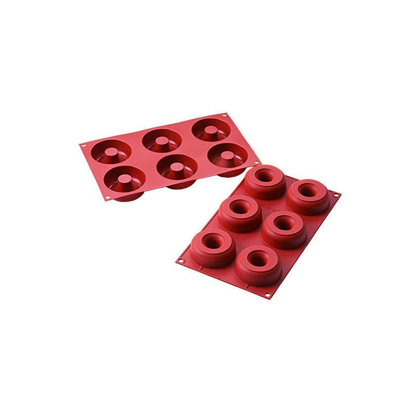 Mini molde de silicona para donut 18 cavidades 11.8x6.7x0.4 in