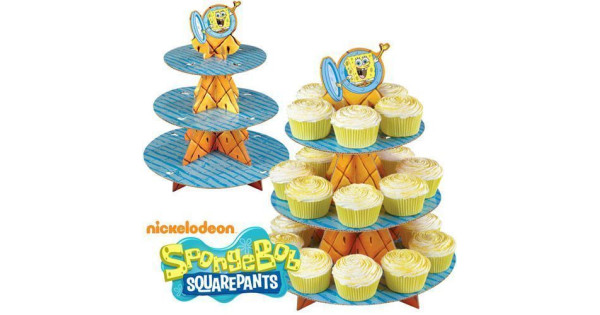 Stand de presentación cupcakes Bob esponja Wilton