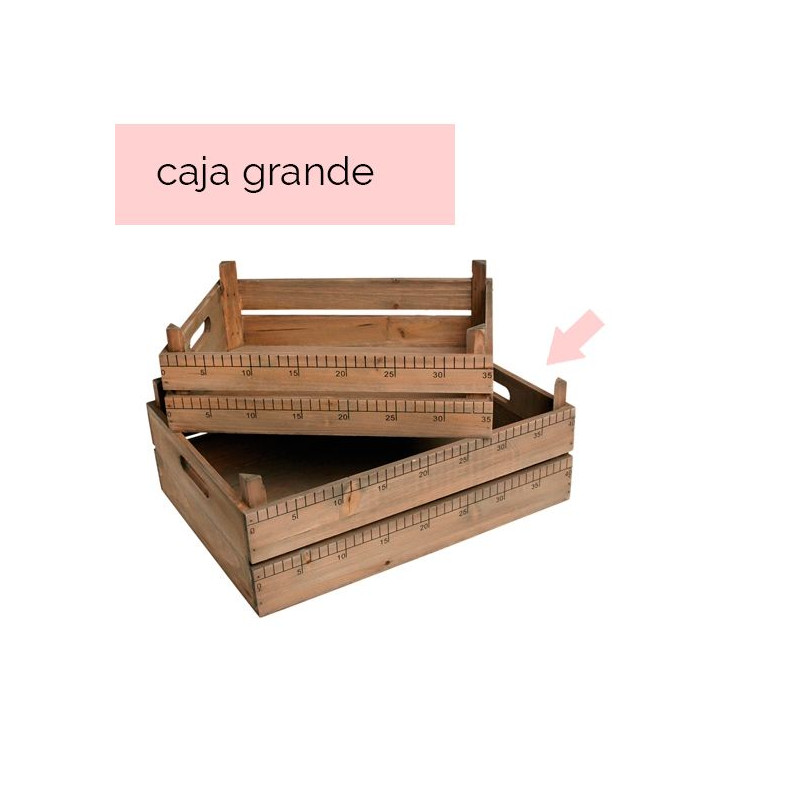 Caja de madera con medidas Grande