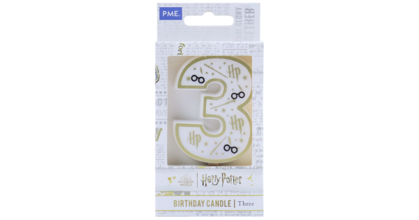 Vela de cumpleaños Número 3 Harry Potter PME