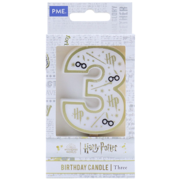 Vela de cumpleaños Número 3 Harry Potter PME