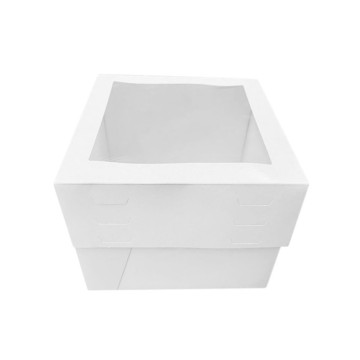 FunCakes Caja para Tartas, Blanca. 40x30x15cm. 1u.