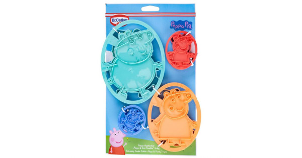 Pack 4 Cortantes de Galletas Familia Peppa Pig Dr Oetker