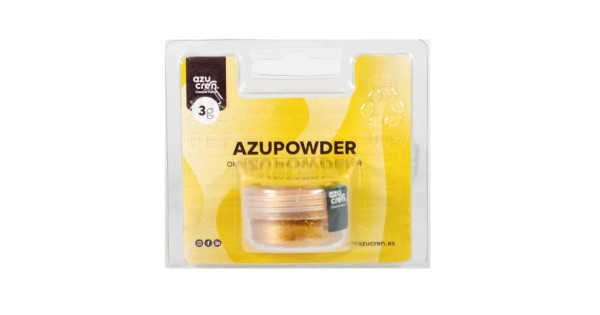 Purpurina fina brillante comestible Oro Azupowder 5g Azucren