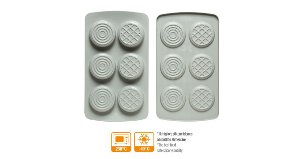 Pack 2 Moldes 6 cavidades Redondo Decor Flex Duo Decora Italia