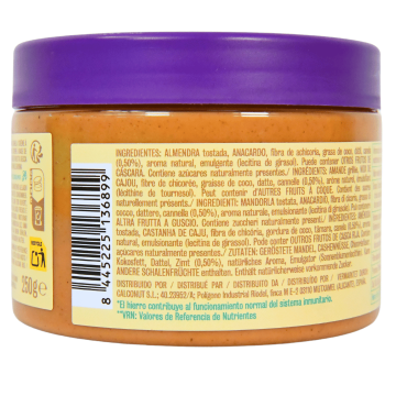 Crema de Almendra, Anacardos, Vainilla y Canela 250g Realfooding