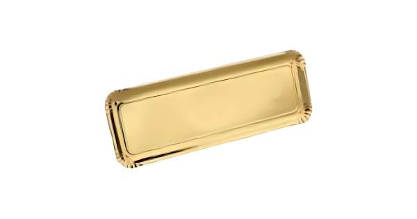 Bandeja rectangular de Brazo Gitano Oro 12.5 x 38 cm