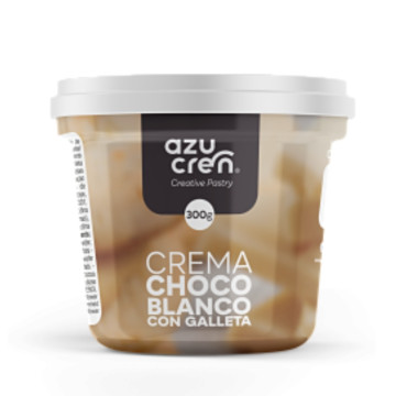 Crema de Chocolate Blanco + Galleta 300g Azucren