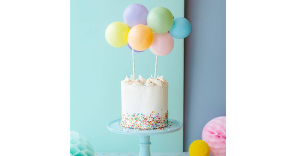 Topper para tarta Globos Arcoiris PartyDeco