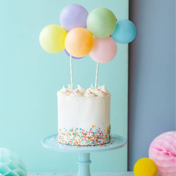 Topper para tarta Globos Arcoiris PartyDeco