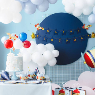 Topper para tarta Globos Azul - Avión PartyDeco