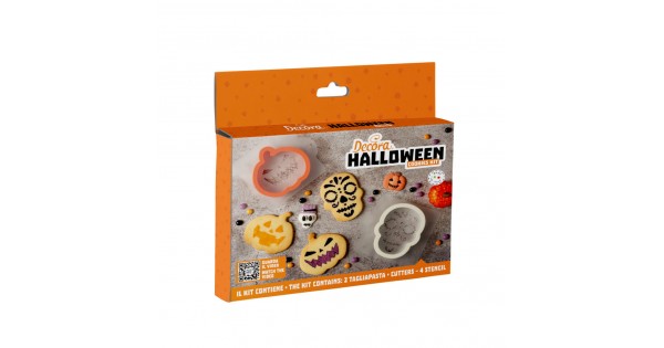 Pack de Cortantes + Stencils Calavera y Calabaza Halloween (4) Decora Italia