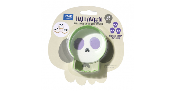 Pack de Cortante + Stencils Calavera Halloween (4) PME