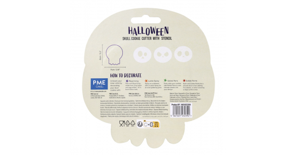 Pack de Cortante + Stencils Calavera Halloween (4) PME