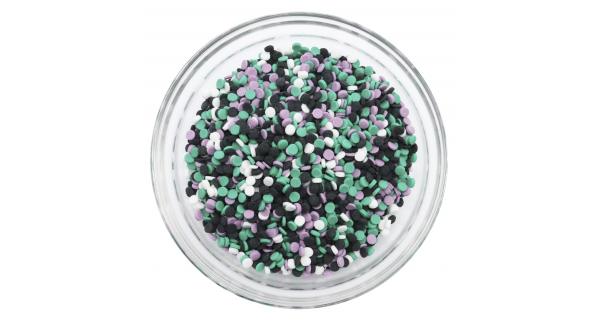 Mix de Sprinkles Confeti Violeta, Negro, Verde y Blanco 136 g PME