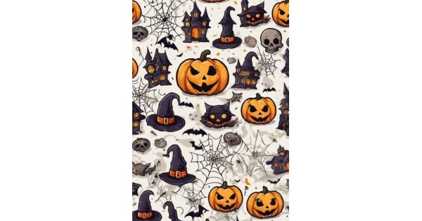 Papel de azúcar Calabaza Terrorífica Halloween (A4) Megasilvita