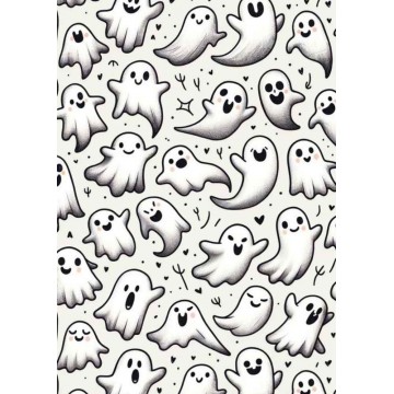 Papel de azúcar Fantasma Travieso Halloween (A4) Megasilvita