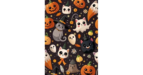 Papel de azúcar Cute Halloween (A4) Megasilvita