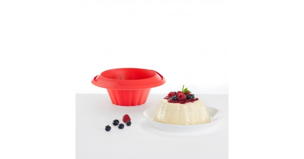 Molde de Silicona para Flan 18 cm + Plato de Cerámica Lékué