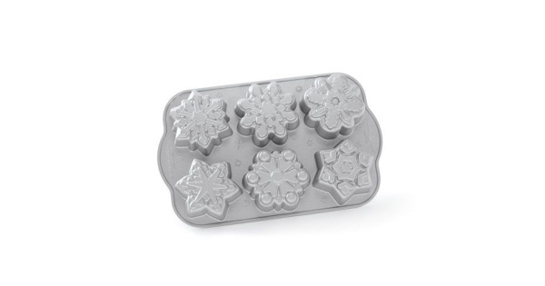 Box AHORRO Molde Frozen Snowflake Cakelet Pan Nordic Ware + Pack 10 Mangas desechables 40 cm Azucren