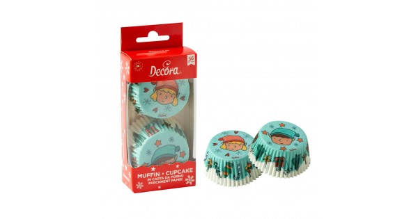 Cápsulas de Cupcakes Elfos de Papa Noel Navidad (36) Decora Italia