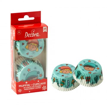 Cápsulas de Cupcakes Elfos de Papa Noel Navidad (36) Decora Italia