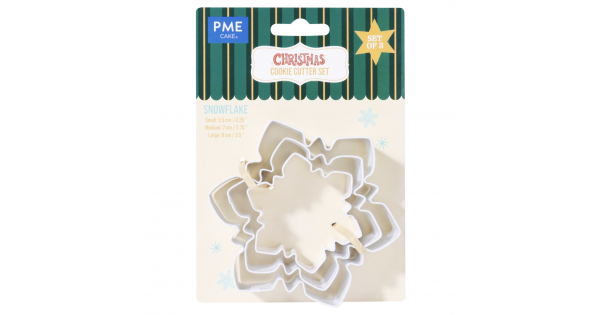 Pack 3 Cortantes Copos de Nieve Navidad PME